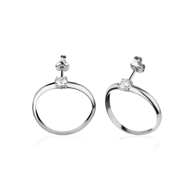 GENDERLESS- SolitarioAG-S Solitario Earrings - argento 925 dorato
