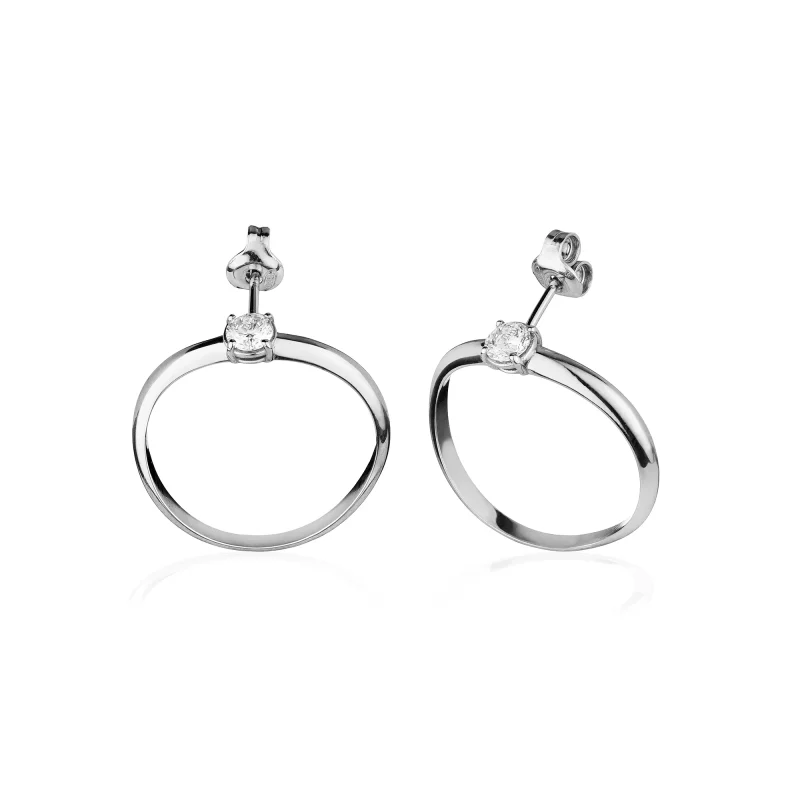 GENDERLESS- SolitarioAG-S Solitario Earrings - argento 925 dorato