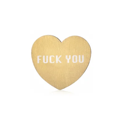 MOODSWINGS- FuckYou-S Targhetta FuckYou color oro