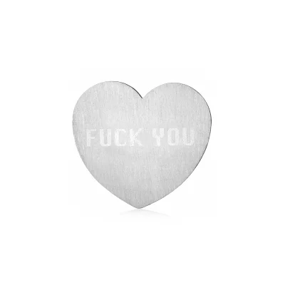 MOODSWINGS- FuckYouAG-S Targhetta Fu*k You color argento