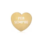 Targhetta Per Sempre per cuore Ring