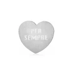 Targhetta Per Sempre per cuore Ring