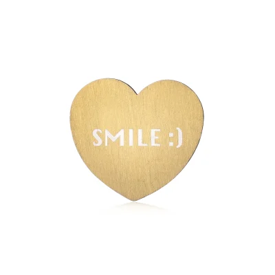 Targhetta smile color oro