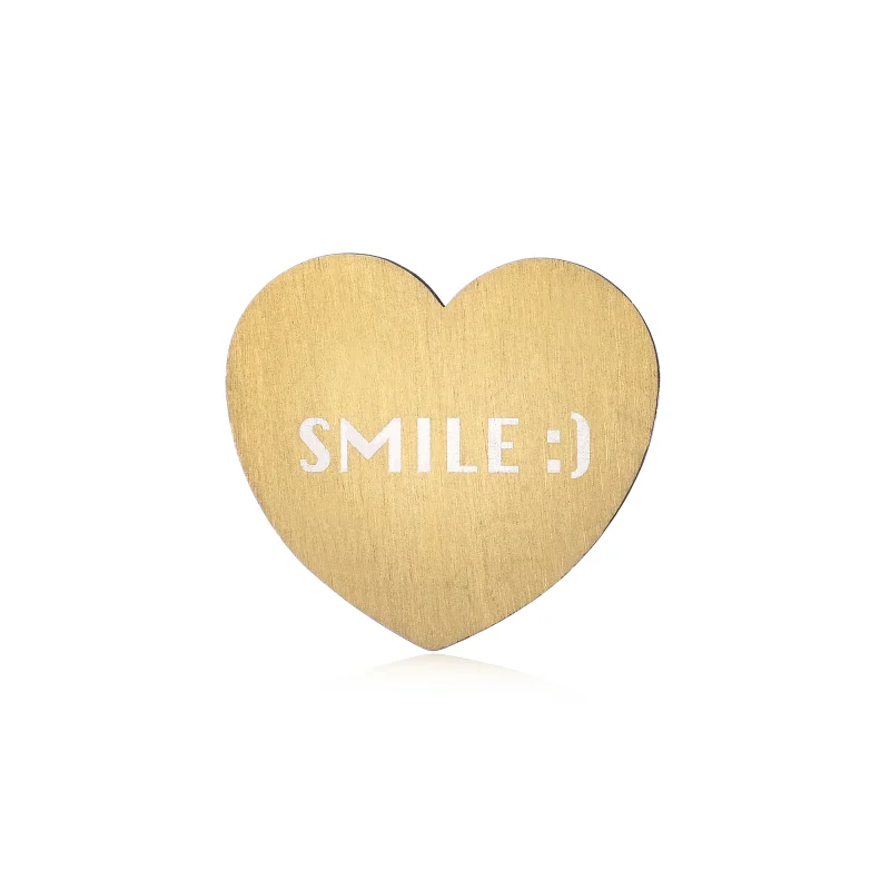 Targhetta smile color oro
